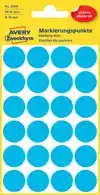 ETIKET AZ 3005 ROND 18MM BLAUW 96STUKS
