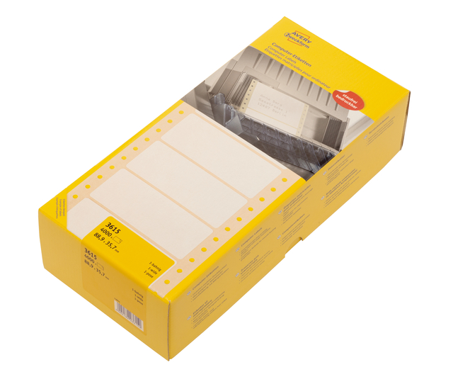 ETIKET AZ 3615 88.9X35.7MM 1-BAANS WIT
