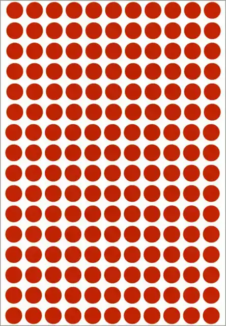 ETIKET HERMA 2212 ROND 8MM ROOD