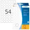 ETIKET HERMA 2240 ROND 16MM WIT