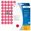 ETIKET HERMA 2256 ROND 19MM FLUOR ROOD