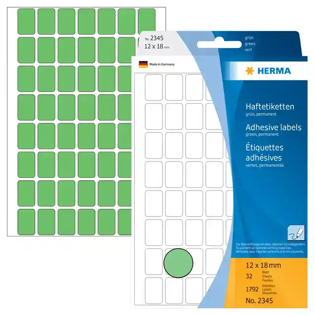 ETIKET HERMA 2345 12X18MM GROEN