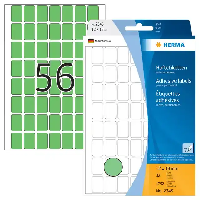 ETIKET HERMA 2345 12X18MM GROEN