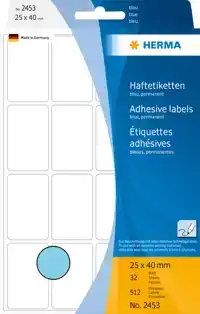 ETIKET HERMA 2453 25X40MM BLAUW