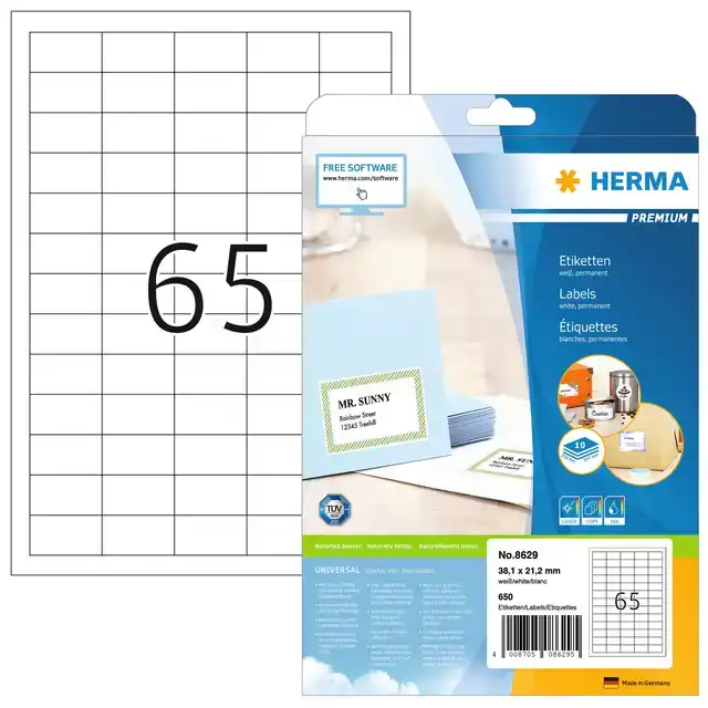 ETIKET HERMA 8629 38.1X21.2MM PREMIUM