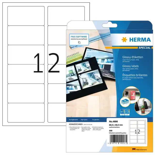 ETIKET HERMA 4609 52.5X21.2MM PREM WIT