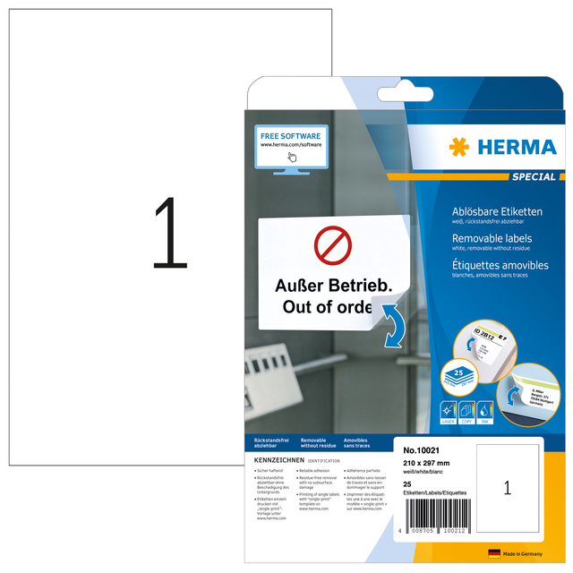 ETIKET HERMA 10021 210X297MM A4