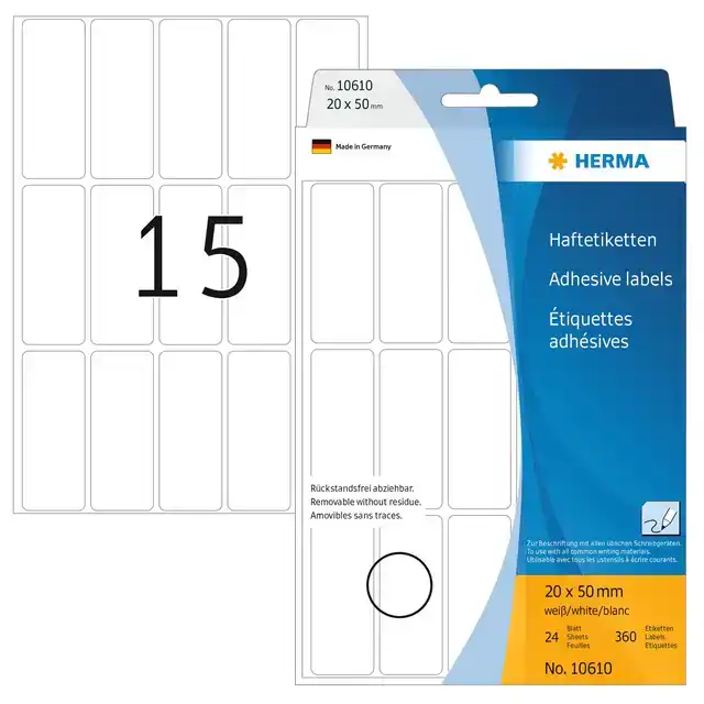 ETIKET HERMA 10610 20X50MM