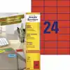 ETIKET AZ 3448 70X37MM ROOD 2400STUKS