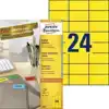 ETIKET AZ 3451 70X37MM GEEL 2400STUKS