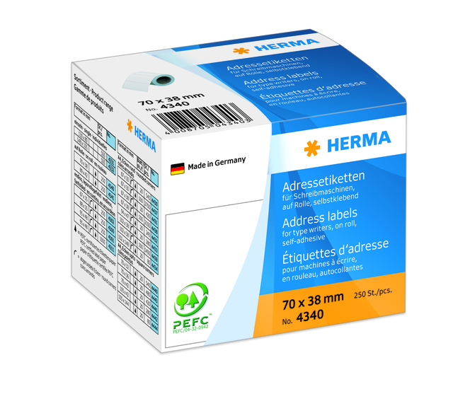 ETIKET HERMA ADRES 4340 70X38MM 250ST