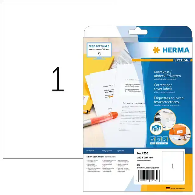 ETIKET HERMA 4230 210X297MM A4