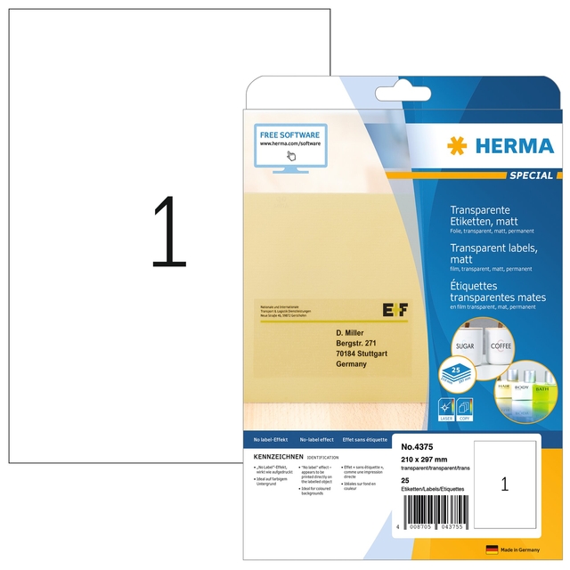 ETIKET HERMA 4375 210X297MM A4