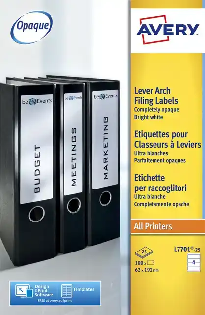 RUGETIKET AVERY BREED 62X192MM