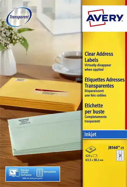 ETIKET AVERY J8560-25 63.5X38.1MM TR