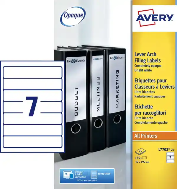 RUGETIKET AVERY SMAL 39X192MM