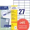 ETIKET AZ 3479 70X32MM WIT 2700STUKS