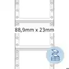 ETIKET HERMA 8160 88.9X23MM 1-BAANS WIT