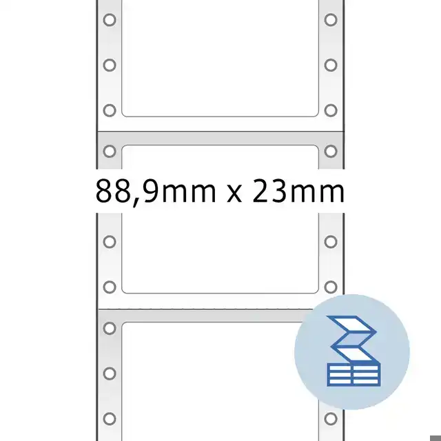 ETIKET HERMA 8210 88.9X23MM 1-BAANS WIT