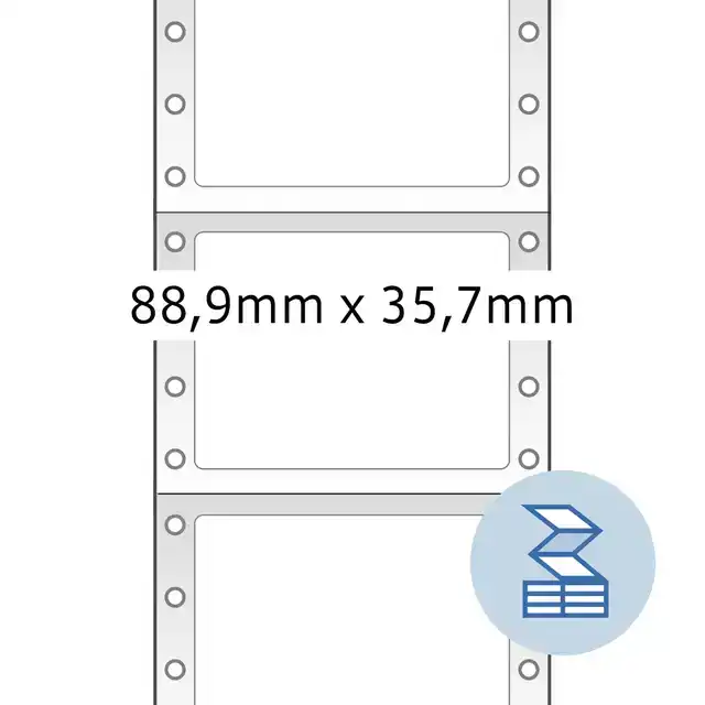 ETIKET HERMA 8211 88.9X35.7MM 1-BAANS