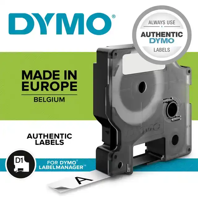LABELTAPE DYMO LABELMANAGER D1 12MM WIT
