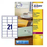 ETIKET AVERY L7560-25 63.5X38.1MM TR