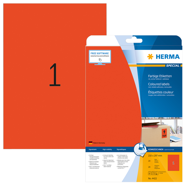 ETIKET HERMA 4422 210X297MM A4