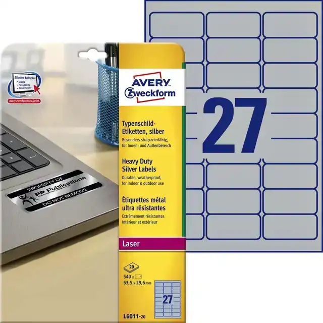 ETIKET AVERY L6011-20 63.5X29.6MM