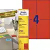 ETIKET AZ 3456 105X148MM A6 ROOD