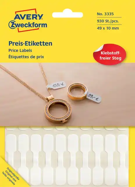 ETIKET AZ 3335 49X10MM WIT 924STUKS