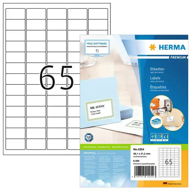 ETIKET HERMA 4254 38.1X21.2MM PREM WIT