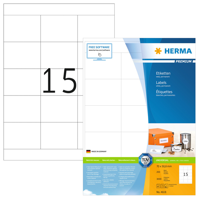 ETIKET HERMA 4618 70X50.8MM PREMIUM WIT