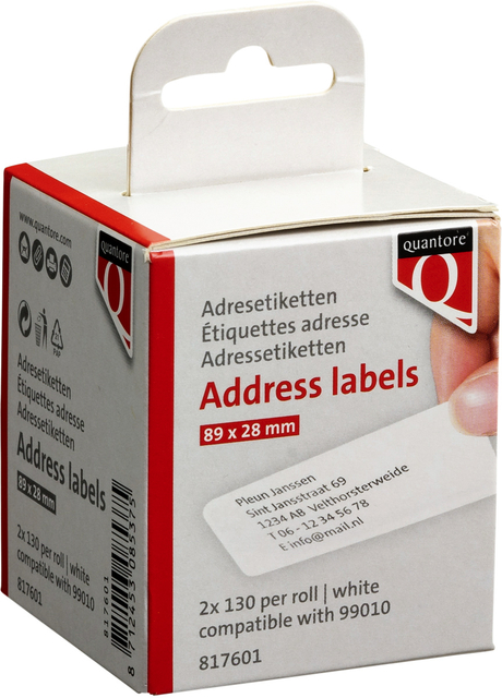 LABEL ETIKET QUANTORE 99010 28X89MM