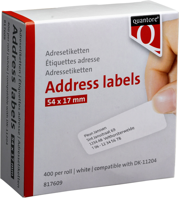 LABELETIKET QUANTORE DK-11204 17MMX54MM
