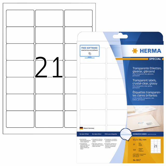 ETIKET HERMA 8017 63.5X38.1MM