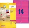 ETIKET AVERY L7363P-25 99.1X38.1MM ROZE