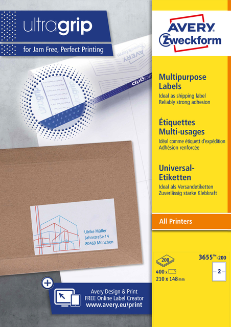 ETIKET AZ 3655 210X148MM A5 WIT