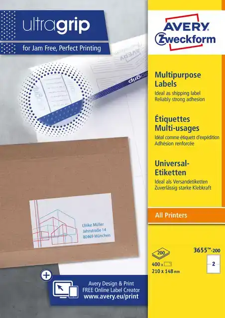 ETIKET AZ 3655 210X148MM A5 WIT