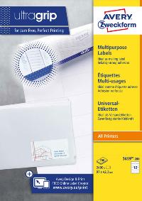 ETIKET AZ 3659 97X42.3MM WIT 2400STUKS