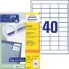 ETIKET AZ 3657 48.5X25.4MM WIT