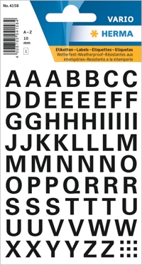 ETIKET HERMA 4158 10MM LETTERS A-Z
