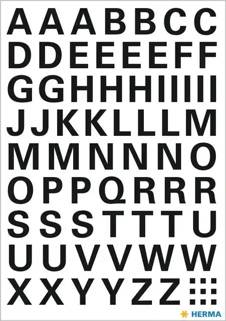 ETIKET HERMA 4158 10MM LETTERS A-Z