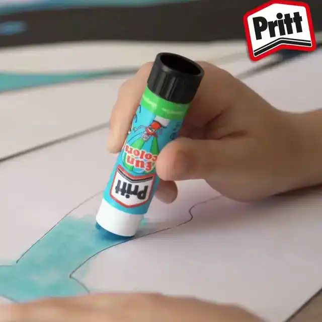 LIJMSTIFT PRITT STICK 10GR FUN COLORS