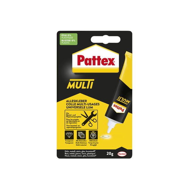 ALLESLIJM PATTEX MULTI TUBE 20 GRAM OP