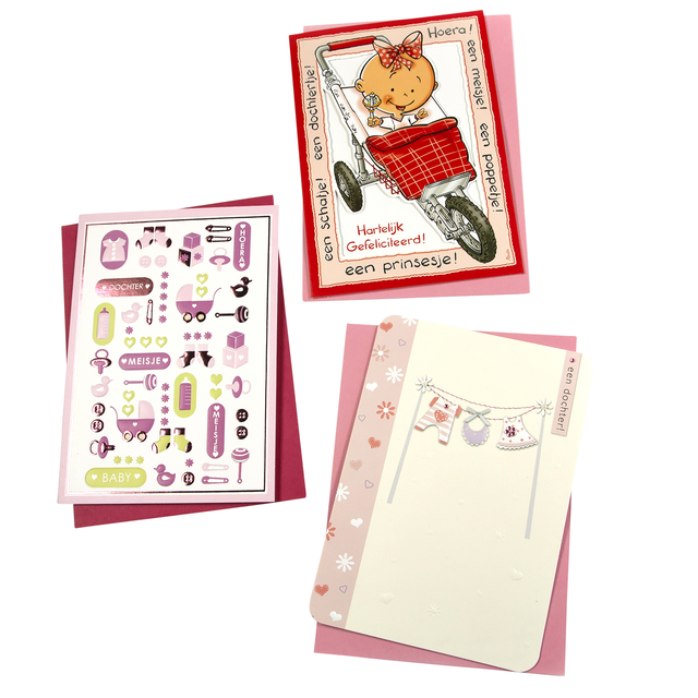 WENSKAART PAPERCLIP NAVULSET GEB MEISJE