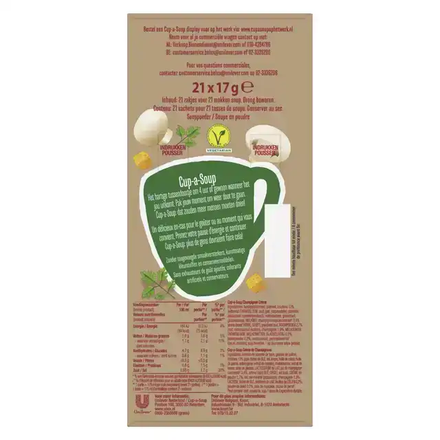CUP-A-SOUP UNOX CHAMPIGNON CREME 175ML