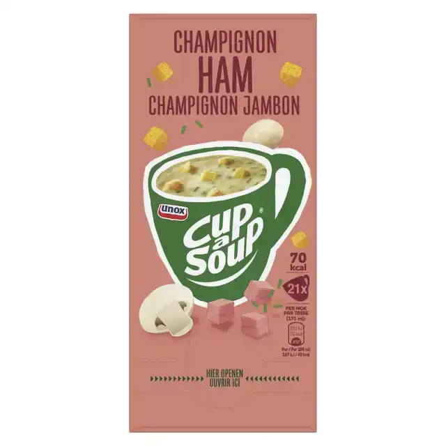 CUP-A-SOUP UNOX CHAMPIGNON HAM 175ML
