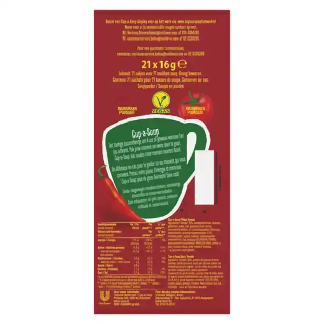 CUP-A-SOUP UNOX PITTIGE TOMAAT 175ML
