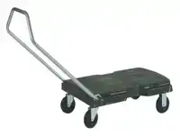 TRIPLE TROLLEY RUBBERMAID ZWART