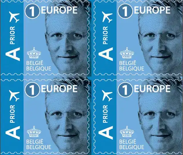 POSTZEGEL BELGIE 50X WAARDE 1 EURO